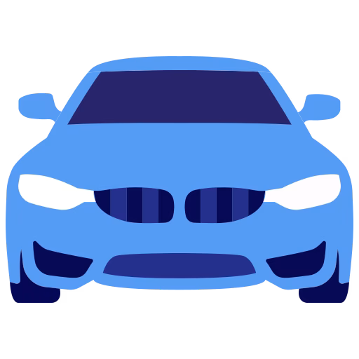 blue car
