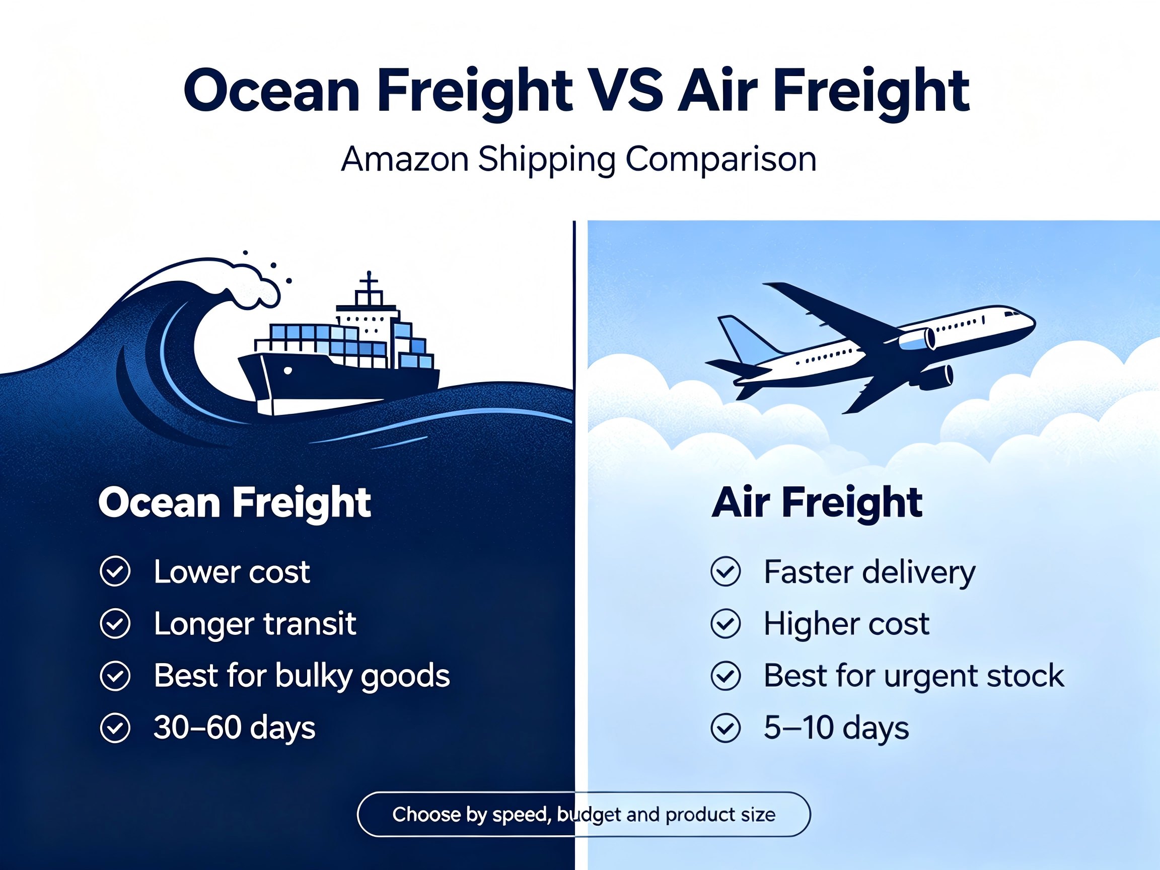 ocean freight and air freight comparison